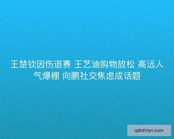王楚钦因伤退赛 王艺迪购物放松 高远人气爆棚 向鹏社交焦虑成话题